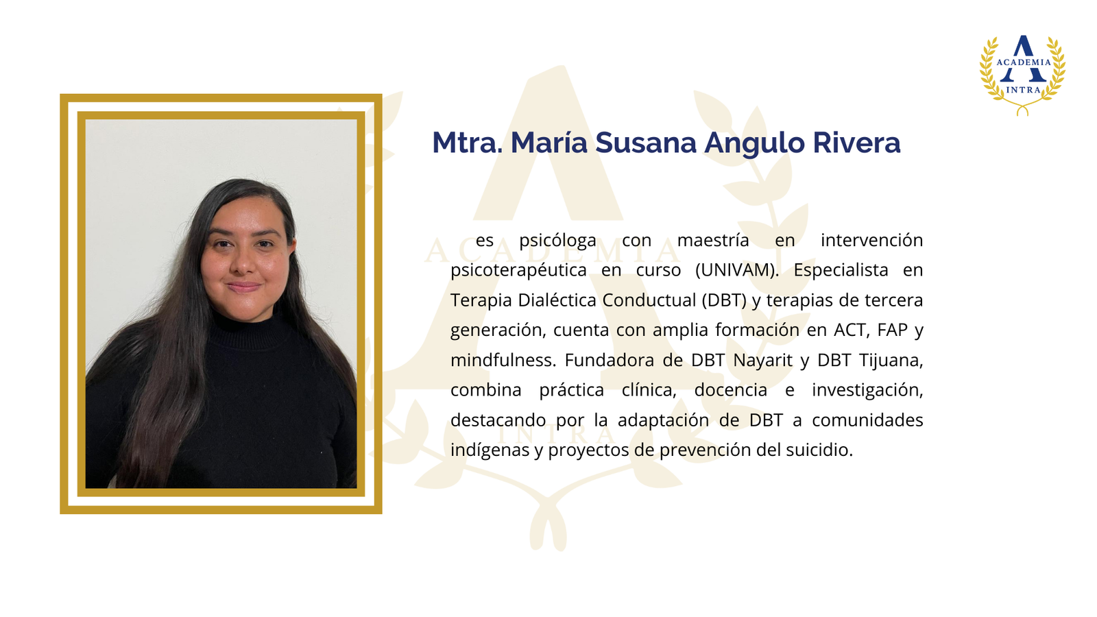 Mtra. María Susana Angulo Rivera